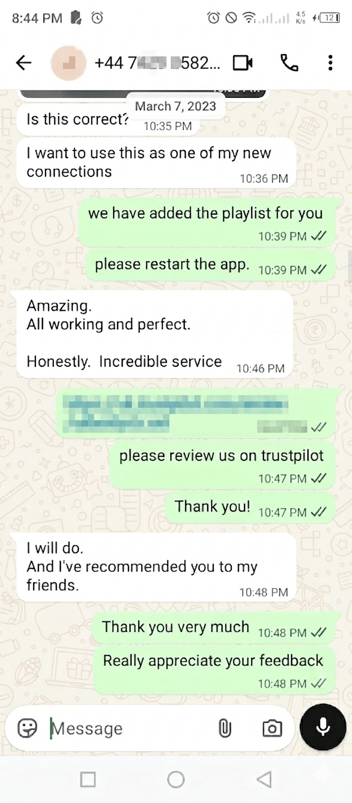 Iptv UK Subscription customer review